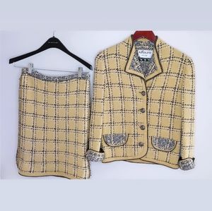 ADOLFO New York Runway Knit Tweed Suit 6